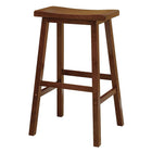 Winsome 29" Saddle Seat Stool, Antique Walnut-Contemporary wood saddle counter height stools