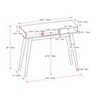 CorLiving Acerra 39"W Entryway Table/Desk - White-Easy Assembly