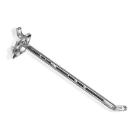 Azar Displays 6" x 0.287" Plastic Pegboard Hooks, Clear, 50 Pack-Used for pegboard and slatwall