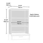 Sauder 433680 Aspen Post Library Hutch - Pebble Pine-9