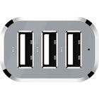 Akiko 6.6A/ 33W 3-Port Smart Car Charger, 3" x 2", Grey Black-Charge your devices simultaneously 33W / 6.6A(Shared by three ports: 2.4A, 2.1A, 2.1A). Please note that ports are specially designed for the recommended device but it can also charge many other devices at the full speed. - Most Powerful USB Car charger on the market