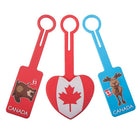 Austin House Luggage Tags - Assorted Canada Designs-One-piece loop luggage tag which securely loops through luggage handles
