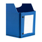 Jam Paper Plastic Magazine File Holder - 4" x 10 1/2" x 12" - Blue-Strips measure 3.25'' W x 37'' L for a total of 37'.