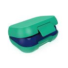 Bentgo Kids Snack Leak-Proof Container - Green/Navy-Pack Healthy Portions: Sized perfectly for snack time with 2 convenient compartments to keep dry and wet snacks separate