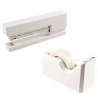 JAM Paper – Ensemble de travail et de bureau, agrafeuse et dévidoir à ruban, blanc (3378WH)-Couleur : Blanc