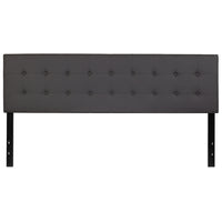 Flash Furniture Lennox Tufted Upholstered King Size Headboard - Grey Vinyl-Contemporary Style