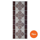 CTG Brands Clover Graphic Tile Border Wall Decals, 9.8" x 12.4", Multicolor, 6 Pack-Perfect size: each backsplash tile measures 12"L x 4"H in dimensions (approx. covers 4 sq. ft. per carton)