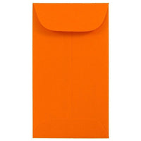 JAM Paper #6 Coin Envelopes, 3 3/8 x 6, Brite Hue Orange Recycled, 100 Pack-Coin Envelopes