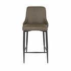 Plata Decor Island Stools with Black Metal Legs - Taupe - 2 Pack-No assembly required