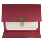 St. James Document/Certificate Holders - Gold Award Seal with Blue Ribbon - Burgundy - 5 Pack-Easy to insert any letter size (8-1/2" x 11") documents into the die-cut corner slots