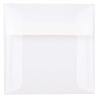JAM Paper 5 x 5 Square Envelopes, Clear Translucent Vellum, 1000 Pack (31032B)-Clear