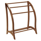 Winsome Quilt Rack, With 3 Rungs, Antique Walnut-Rack holds 3 quilts or bath towels