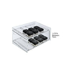Azar Displays 2-Tiered 8 Compartment Cosmetic Counter Display for Pegboard or Slatwall (222482)-Dimensions: 12"W x 8.5"D x 6.5"H