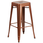 Flash Furniture 30" High Backless Copper Indoor-Outdoor Barstool-Stackable Industrial Style Modern Stool