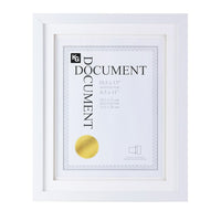 kieragrace KG Morgan Double Mat Frame - 10.5" x 13", White-White gallery photo frame, 10.5x13”, matted for 8.5x11”