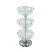 Azar 3-Tier Bowl Display, 10" (720310)-Floor Standing Display Fixture