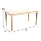 Flash Furniture Bright Beginnings Commercial Grade Wooden Rectangular Preschool Classroom Activity Table-Greenguard Certified Wood for Low VOC Emissions