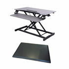 Rocelco 31.5" Adjustable Sit/Stand Up Desk Riser with Anti Fatigue Mat - Grey-Hi-Lift Adjustable Desk Riser requires minimal assembly.
