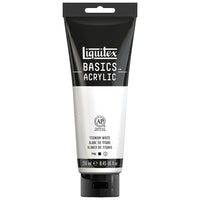 Liquitex Basics Acrylic Paint 4385432 Titanium White, 250 mL Tube-Formulated with fine art pigments artist can depend on.