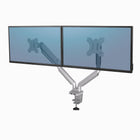 Fellowes Platinum Series Dual Monitor Arm - Silver-Stay charged with two convenient USB charging ports located at the base of the product