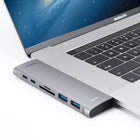 Kopplen USB-C 7 Ports Multi-function Hub 7 in 1 with SD and MicroSD Card Reader-2x USB 3.0 Ports: Up to 5Gb/s data transfer, backward compatible with USB2.0
