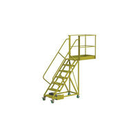 Tri-Arc Unsupported 70" Cantilever Rolling Ladder, Serrated, 101" x 101" (UCU500740242)-Frame Material: Steel