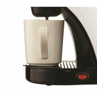 Brentwood 1-Cup Coffee Maker with Mug - White-Removable Filter & Filter Holder