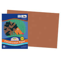 Pacon Construction Paper - 12" x 18" - Brown - 50 Sheets-12" x 18" Sheets
