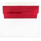 JAM Paper A9 Foil Lined Envelopes, 5.75 x 8.75, White with Red Lining, 250 Pack (76798H)-White with red foil lined envelope