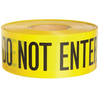 Brady Barricade Tape, English, 3" W x 1000' L, 3 Mils, Black On Yellow - 3 Pack-Colour: Black on Yellow