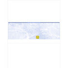 Deluxe Mid Laser Cheque Blue with Gold Hologram, French, 8.5" x 11", 500 Pack-Laser cheque with hologram