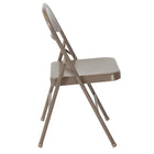 Flash Furniture HERCULES Series Double Braced Beige Metal Folding Chair-Double Braced Frame