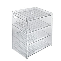 Azar Displays 4-Tier 32 Compartment Pegboard or Slatwall Cosmetic Counter Display (222684)-Dimensions: 12"W x 8.5"D x 14.5"H