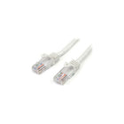StarTech 45PATCH10WH 10' Cat 5e Snagless Patch Cable, White-Features RJ-45 Male connector on both sides to facilitate easy connectivity