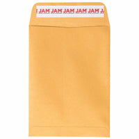 JAM Paper 5.5" x 7.5" Open End Catalog Recycled Envelopes with Peel and Seal Closure - Brown Kraft Manila - 50 Pack-Colour: Brown Kraft Manila