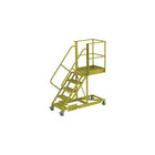 Tri-Arc Supported 50" Cantilever Rolling Ladder, Perforated, 74" x 74" (UCS500530246)-Frame Material: Steel