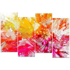 Designart Vibrant Colours Flower 4-Panel Canvas Art Print, (PT3422-2-271)-Print
