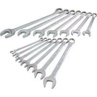 Gray Tools 14 Piece 12 Point SAE, Mirror Chrome, Combination Wrench Set, 3/8"-1-1/4"-Contains Sizes: 3/8", 7/16", 1/2", 9/16", 5/8", 11/16", 3/4", 13/16", 7/8", 15/16", 1", 1 1/16", 1 1/8", 1 1/4".