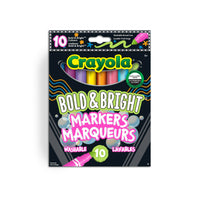 Crayola Bold & Bright Broad Line Markers - 10 Pack-Crayola Markers: Features 10 Broad Line Markers in Bold & Bright Crayola colours