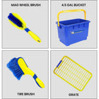 Michelin Ultimate 11-Piece Car Wash Bucket Kit-Durable construction scratch-free brushes