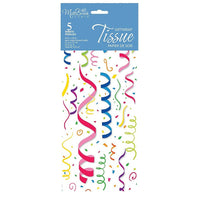 MillBrook Studio Printed Tissue, Multicoloured Streamers, 12 Pack (93070)-Tissue Paper