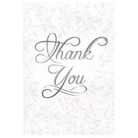 Rosedale 5-1/2" x 8" Formal Thank You Greeting Cards And Envelopes, 12 Pack (17721)-Printed on premium uncoated card stock