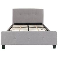 Flash Furniture Tribeca Full Size Tufted Upholstered Platform Bed - Light Grey Fabric-Platform Bed