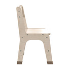 Flash Furniture Bright Beginnings Commercial Grade Wooden Classroom Chairs, 11.5" Seat Height with Foot Caps - Natural -Set of 2-Kid Friendly Rounded Safety Edges