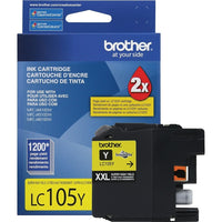 Brother LC105 Super High-Yield Yellow Ink Cartridge-Super high-yield cartridge delivers vibrant yellow ink
