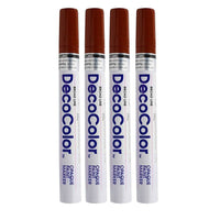 JAM Paper Marvy Uchida Bold Paint Marker - Brown - 4 Pack (86525801g)-Opaque paint markers for creating innovative artwork