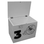 Cathay Importers Vintage Bicycle Theme Wood Storage Chest, 10"W x 7"D x 8"H, White-Smooth white finish