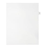 Mark Maker Legal Exhibit Index Tab White Single Tabs, 1/15th Cut, Letter Size, No Holes, Letter D, 25 Pack-White Single Tabs, 1/15th Cut