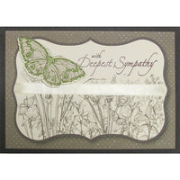 Rosedale 5-1/2" x 8" With Deepest Sympathy Greeting Cards And Envelopes, 6 Pack (19942)-Printed on premium uncoated card stock