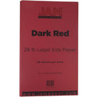 JAM Paper Matte Legal Paper, 8.5 x 14, 28lb Dark Red, 50/Pack (64429520)-Colour: Dark Red